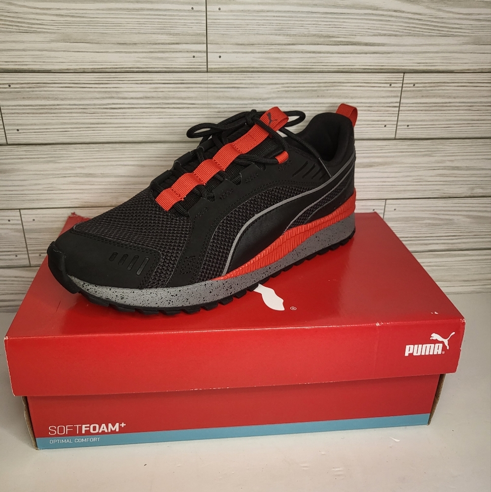 PUMA mens soft FOAM + TENNIS Running Shoes